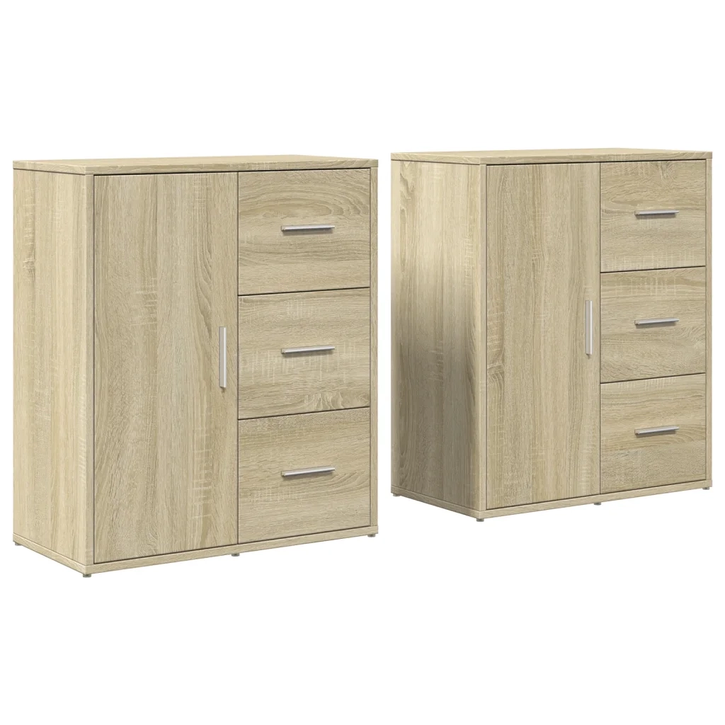 Credenze 2 pz Rovere Sonoma 60x31x70 cm in Legno Multistrato 3276555