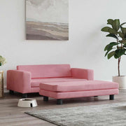 Cuccia per cani comoda cuccia con estensione 100 x 50 x 30 cm velluto rosa 02_0043072