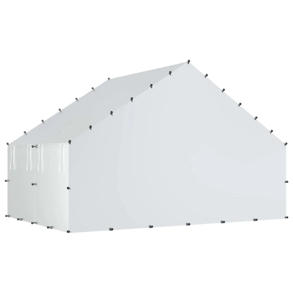 Pollaio con tetto Argento 300 x 200 x 190 cm Acciaio zincato 42042521