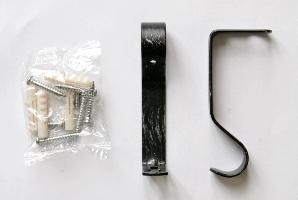 Bastone Tenda Ferro Estendibile 160-300 A Muro Asta Scorritenda Anelli Staffe Nero-Argento