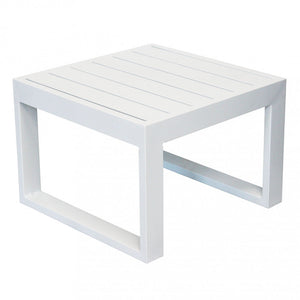 Tavolino Cuba 45x45x32 h cm in Alluminio Bianco