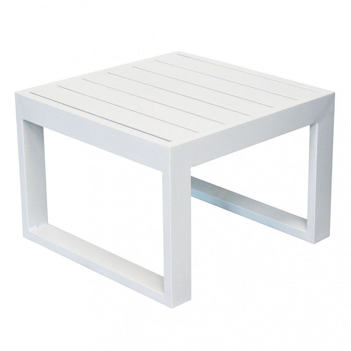 Tavolino Cuba 45x45x32 h cm in Alluminio Bianco