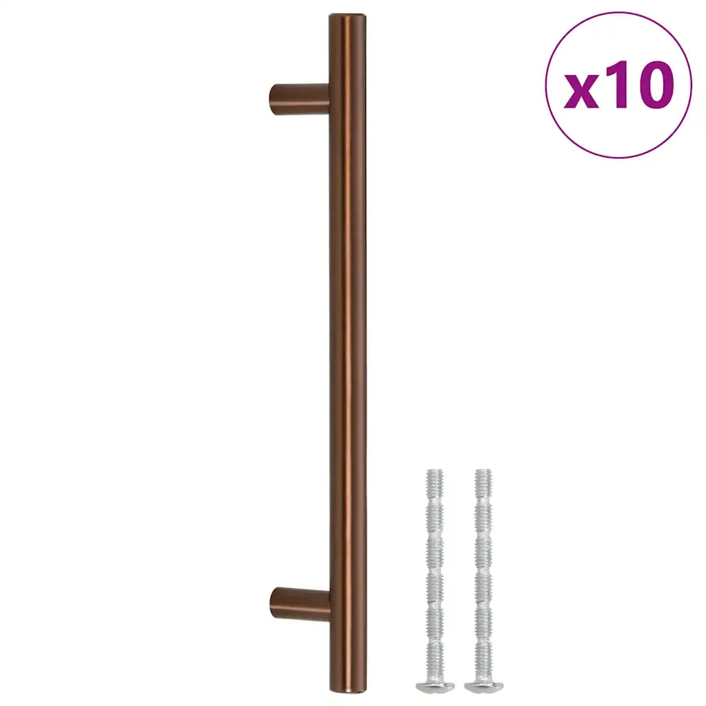 Poignées d'armoire 10 pcs bronze 160 mm acier inoxydable