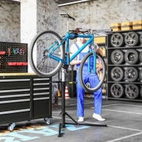 Cavalletto Bici per Manutenzione con Altezza Regolabile, Girevole a 360° e Pieghevole, Massimo 40 kg, Nero