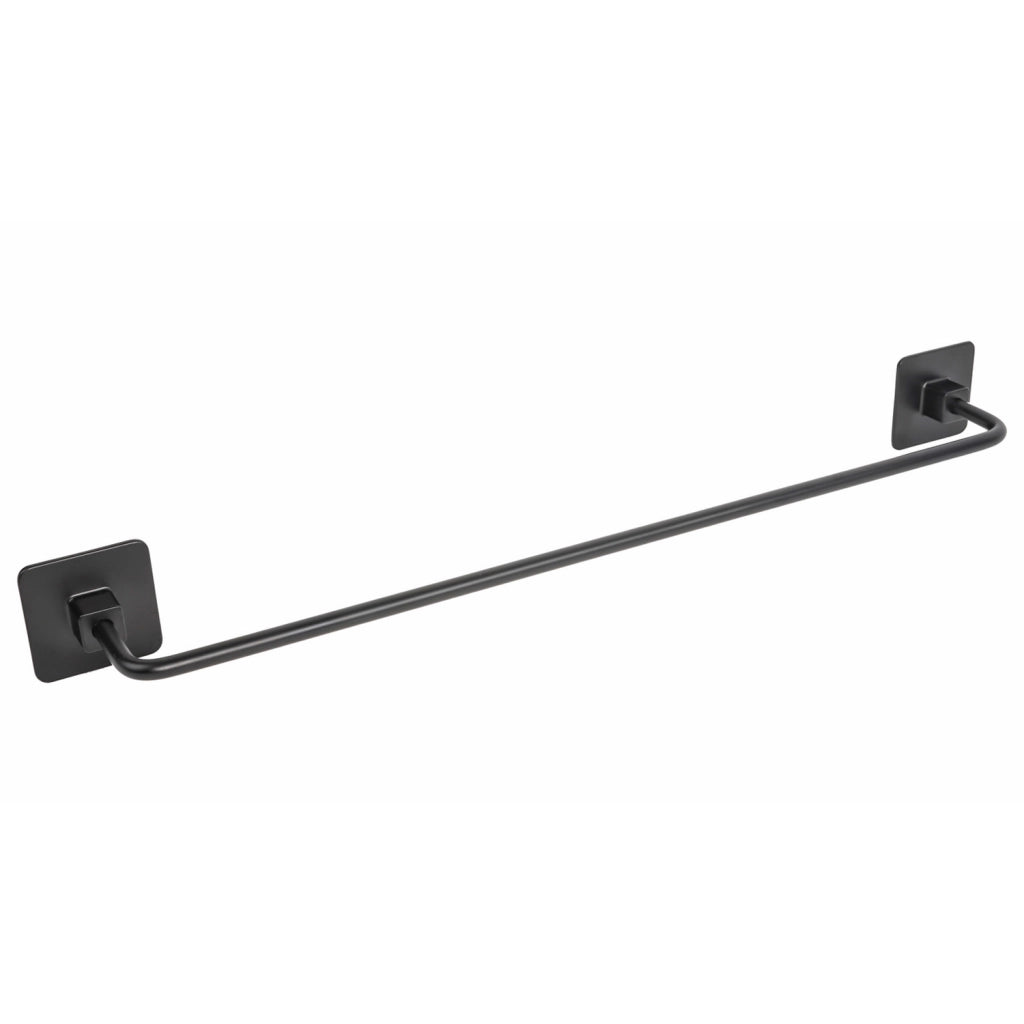 Porta Asciugamani 45 a Parete Nero Opaco in Acciaio Verniciato  leghe metalliche e SAN Mod. Cold Wind Black
