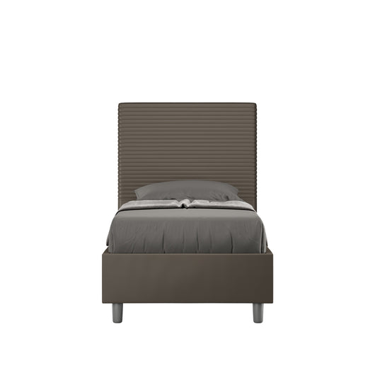 Letto Singolo 80x210 cm con Rete Focus Cappuccino