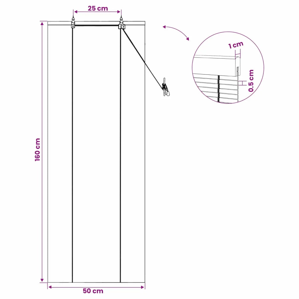 Tenda a rullo Marrone 50 x 160 cm Bambù 42039740