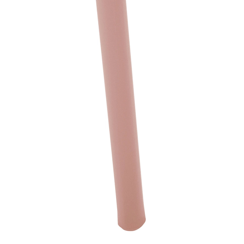 Set di 4 sedie da pranzo in plastica rosa per interni ed esterni da giardino impilabili in stile minimalista