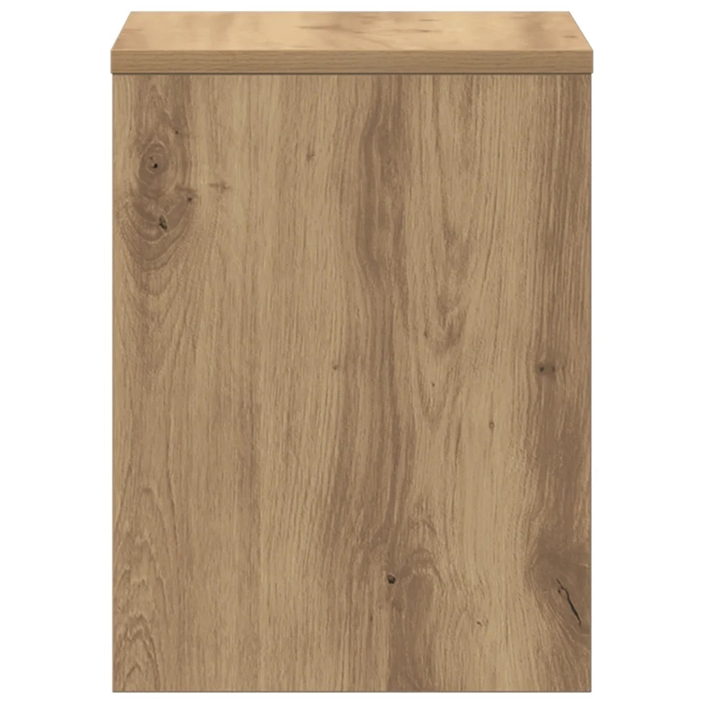 Comodino | Armadio da Notte | Mobiletto da notte Rovere Artigianale 30x30x40 cm in Legno Multistrato