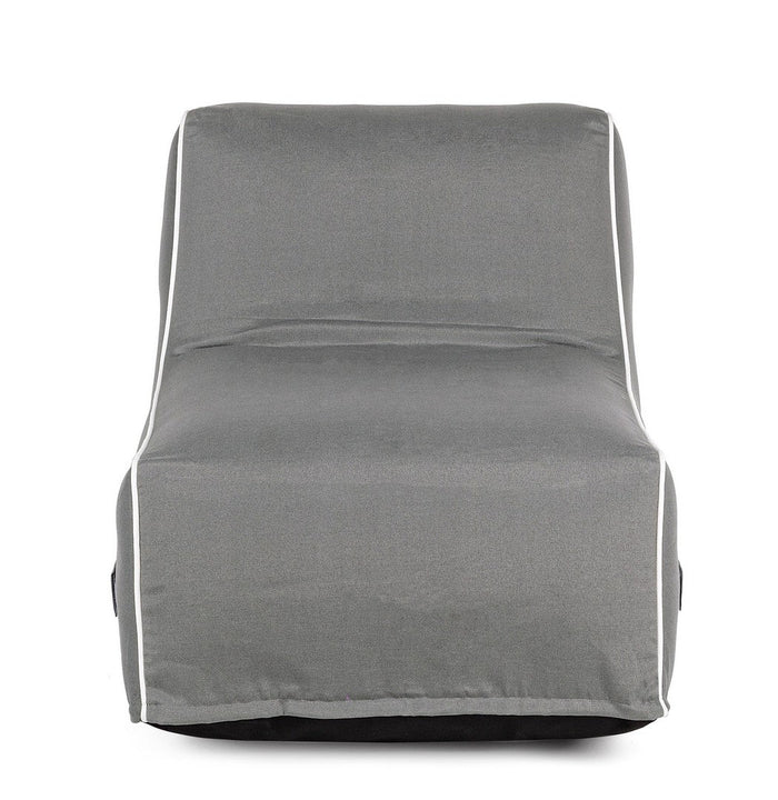 Poltrona Pouf Chaise Lounge Gonfiabile 90x60x70 cm in Poliestere Rihanna Grigio