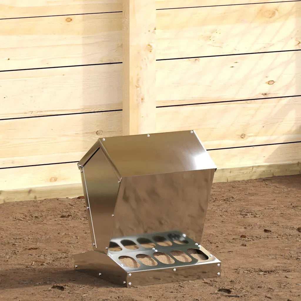 Feeder per pollo Argento 30 x 30 x 39 cm Acciaio zincato CFW2220936
