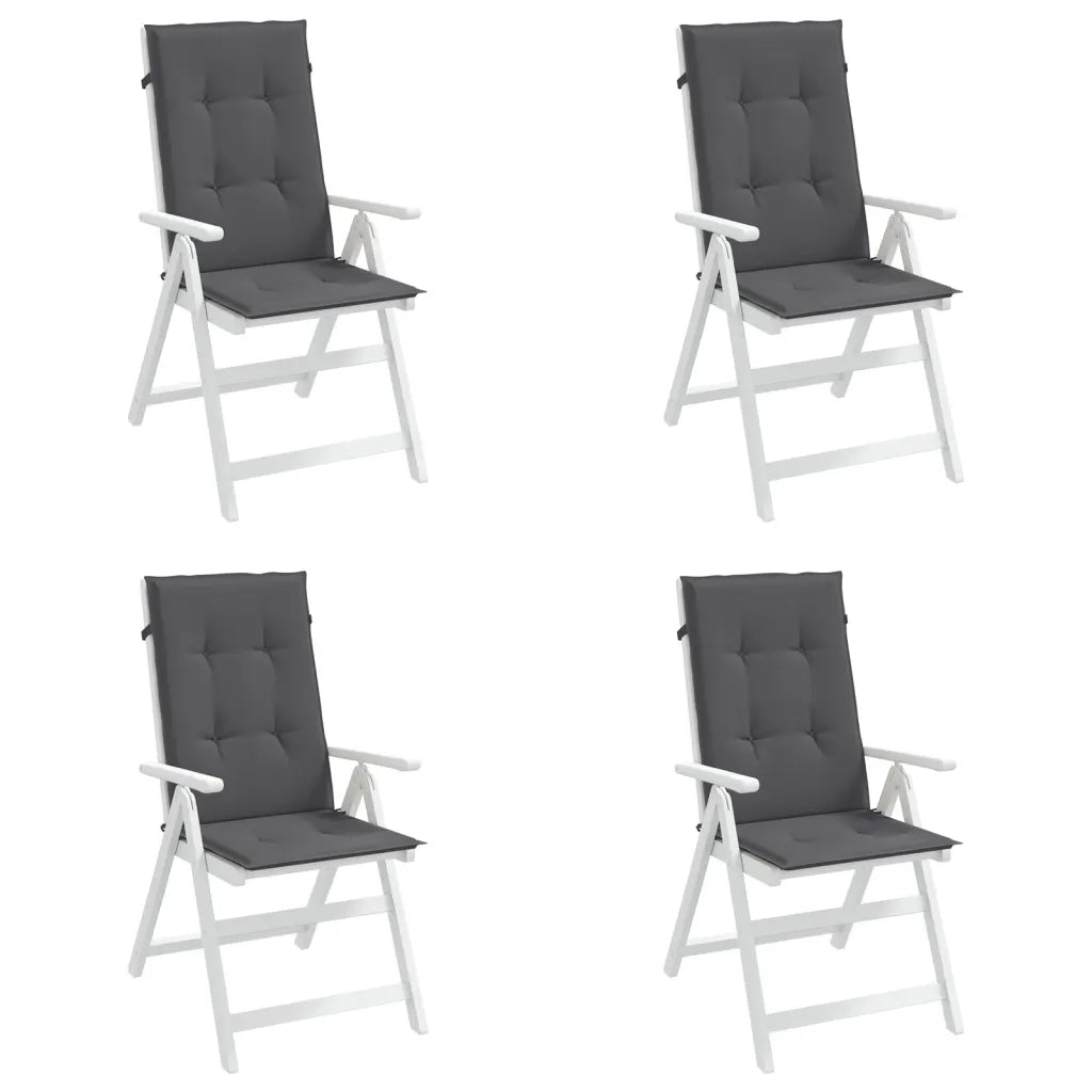 Cuscini per Sedie 4 pz Antracite 120x50x3 cm in Tessuto