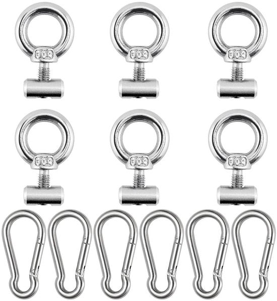 Accessori per tende - Stoppa keder - 6 pezzi - Acciaio inossidabile - Accessori per keder - Blocca tenda - Luigina - Resistente alla corrosione - Accessori per tende