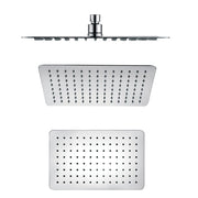 Soffione doccia rettangolare acciaio inox 2 mm spessore effetto pioggia varie misure bagno *** misure 200x300x2 mm 10...