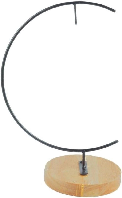 2 x Stendardo in acciaio per appendere terrari per piante - Stendardo per appendere piante tavolo pallone terrario vetrina appoggio - Paesaggio miniaturizzato in legno
