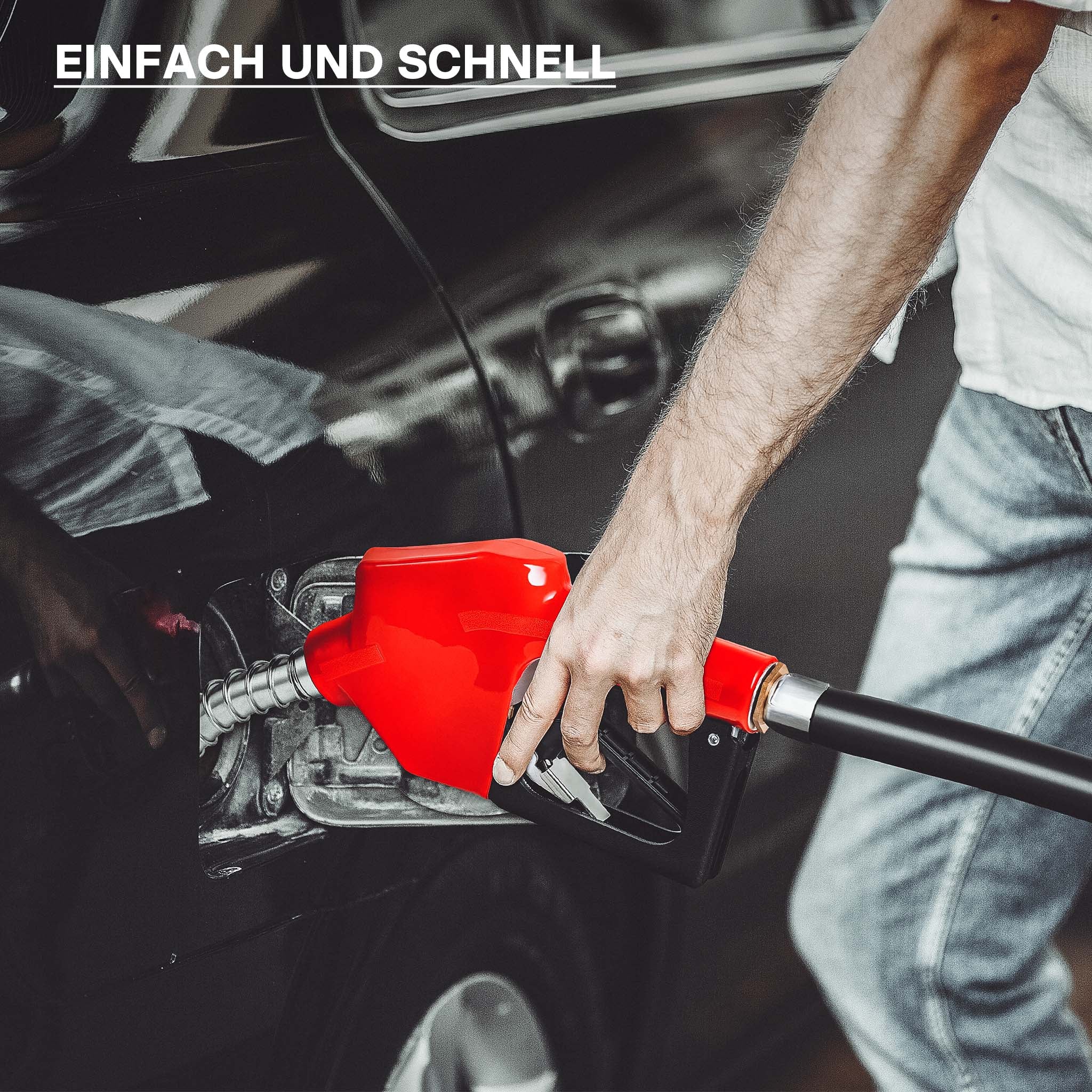 Pompa autoadescante per trasferimento diesel gasolio 12V/10W 40 l/min con pistola automatica