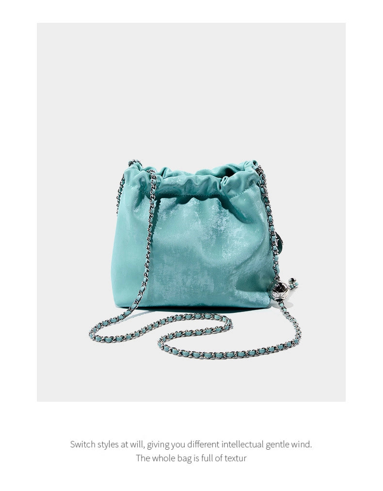 Borsa da donna in vera pelle, borsa da spiaggia, borsa a tracolla semplice, verde