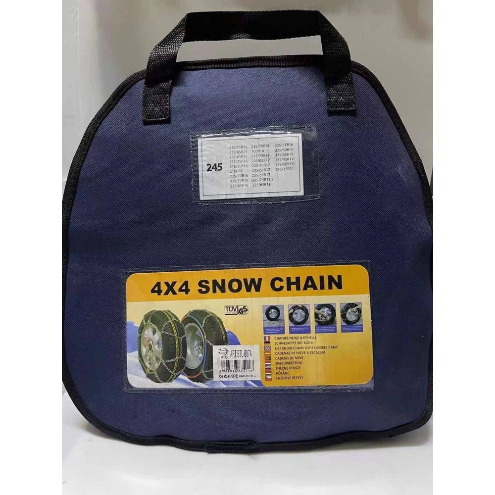 Trade Shop - Catene Da Neve Per Auto Gruppo 245 Pneumatici Facili Da Montare Omologate -