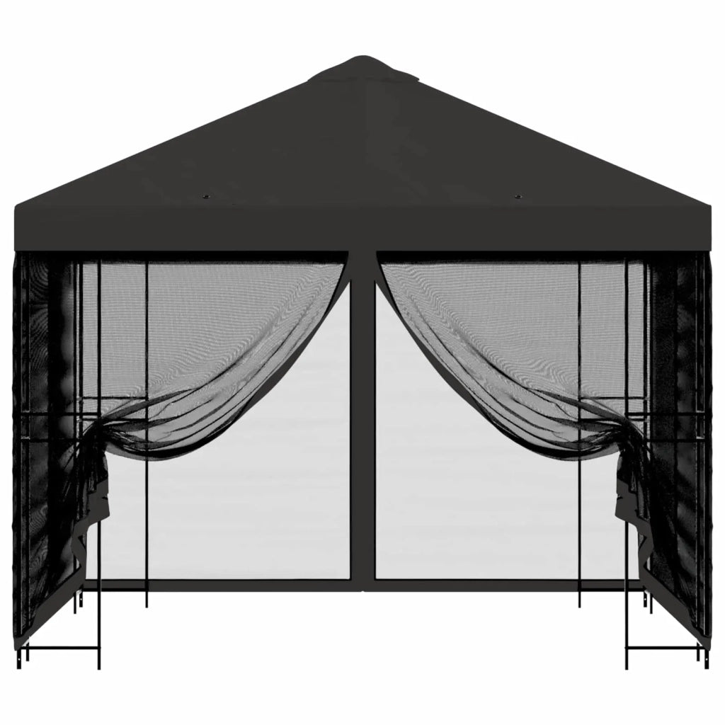 Gazebo da giardino con pareti laterali 3 x 3 m Antracite 900339