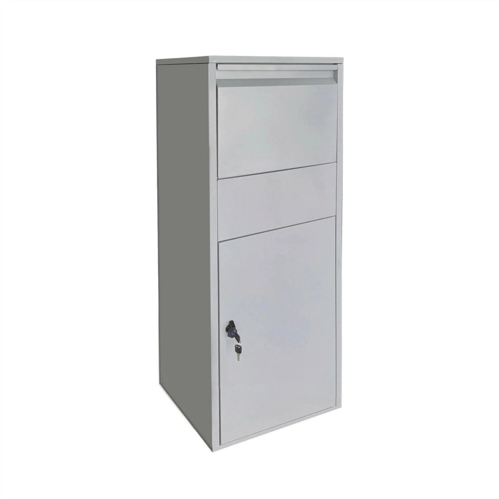 Cassetta postale/cassetta postale con serratura su supporto 46 ​​x 45 x 140 cm argento 16_0000113