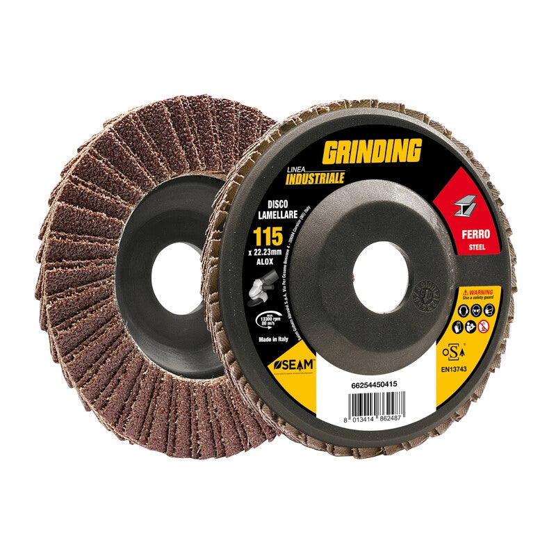 GRINDING INDUSTRIALE DISCO LAMELL ALOX 115 GR  60- 10,0 pz