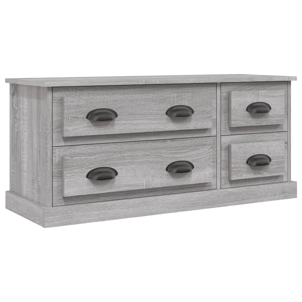 Mobile TV multimediale mensola TV credenza TV sala da pranzo soggiorno camera da letto Sonoma 100 x 35,5 x 45 cm legno ingegnerizzato grigio 02_0028344