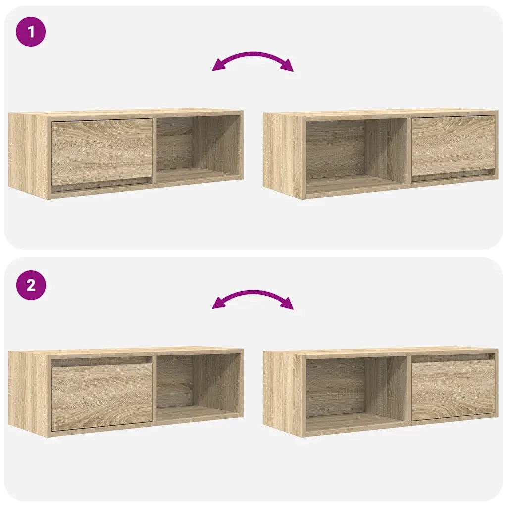 Mobili TV 2 pz Rovere Sonoma 80x31x25,5 cm in Legno Multistrato 861459