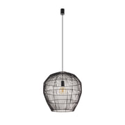 Lampada sospensione bambù nera E27 25W Haiti Nowodvorski