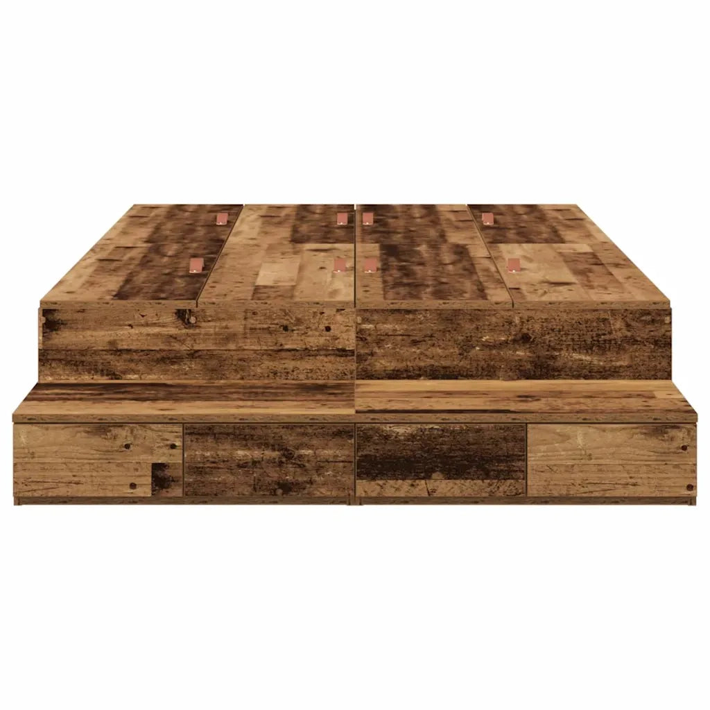 Struttura letto con contenitore Legno vecchio 120 cm 3335635