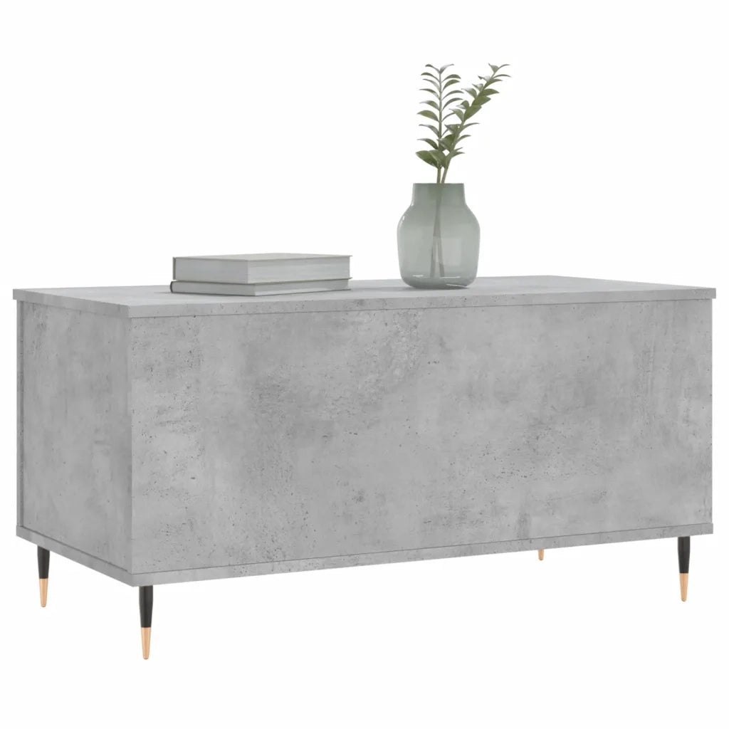 Tavolino Salotto Grigio Cemento 90x44,5x45 cm Legno Multistrato 830968