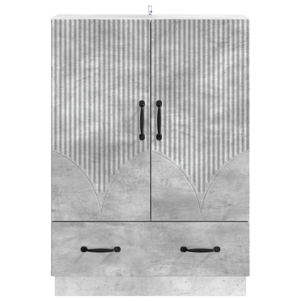 Credenza Grigio Cemento 66 x 34,5 x 92 cm Legno ingegnerizzato