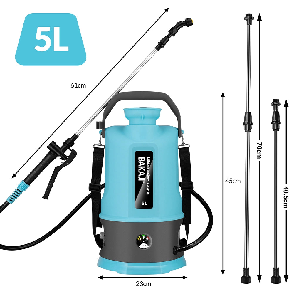 Nebulizzatore a Batteria 5 Litri Senza Fili Spruzzatore a Pressione per Giardino