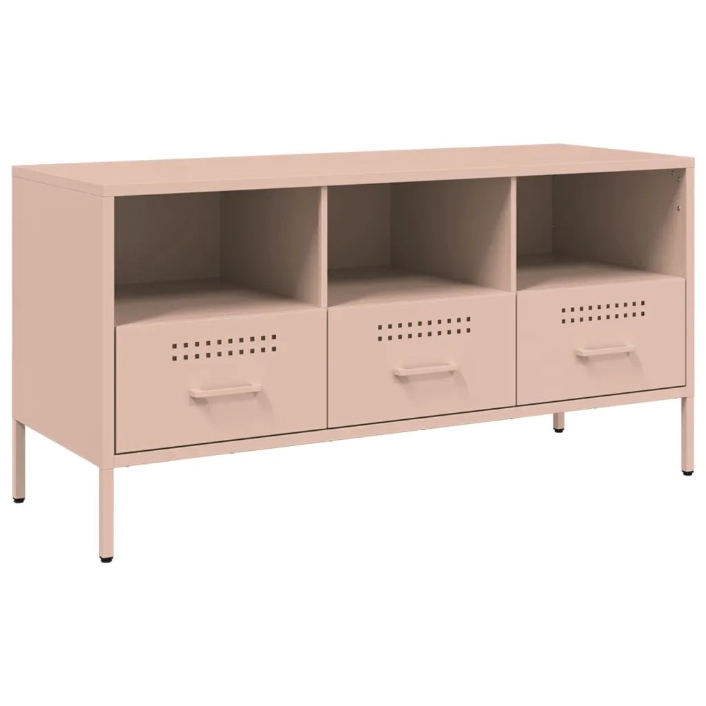 Mobile TV Rosa 100,5x39x50,5 cm in Acciaio 843037