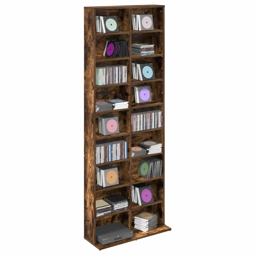 Mobile per CD Rovere Fumo 65 x 23,5 x 175 cm 8012662