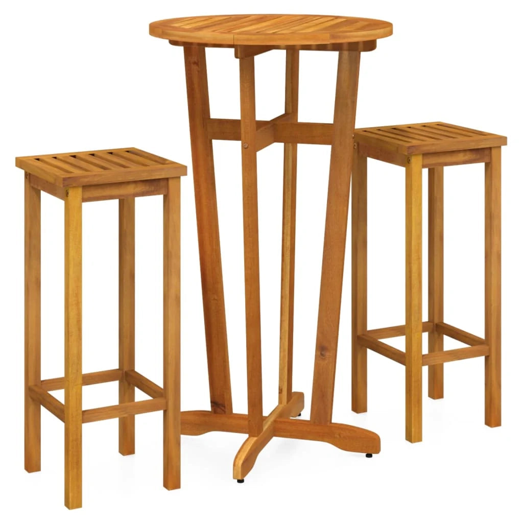 Set da pranzo da giardino per esterni 3 pezzi legno massello di acacia 02_0013594