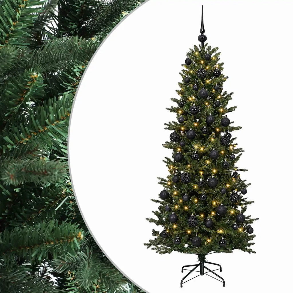 Albero di Natale artificiale con palline 180 cm 300 LED 3466376