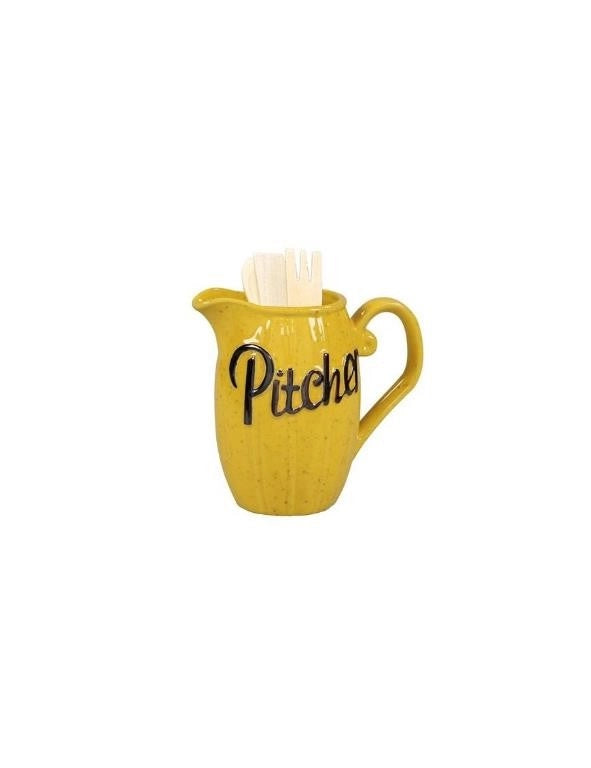 Portamestoli da Cucina in Ceramica Caraffa Rural + Mestoli 1000 cc