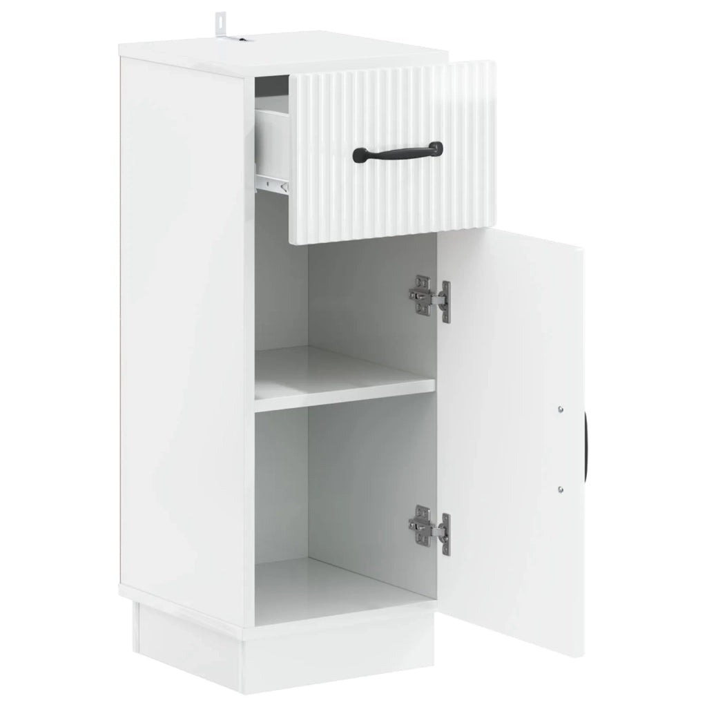 Mobiletto da Bagno HOORN Bianco Lucido 30 x 31 x 77 cm 897269