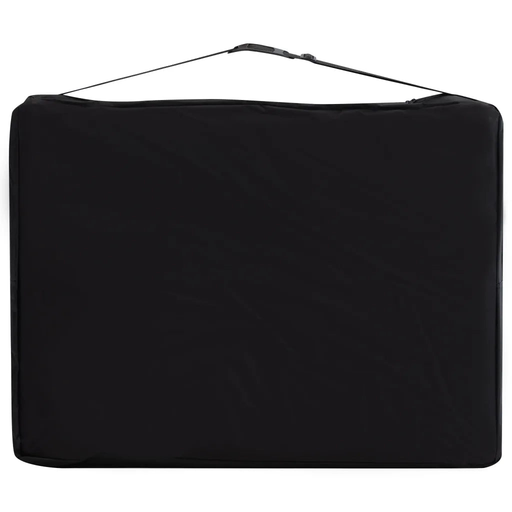 Lettino Massaggio Pieghevole 2 Zone in Alluminio Nero e Bianco CFW6022313