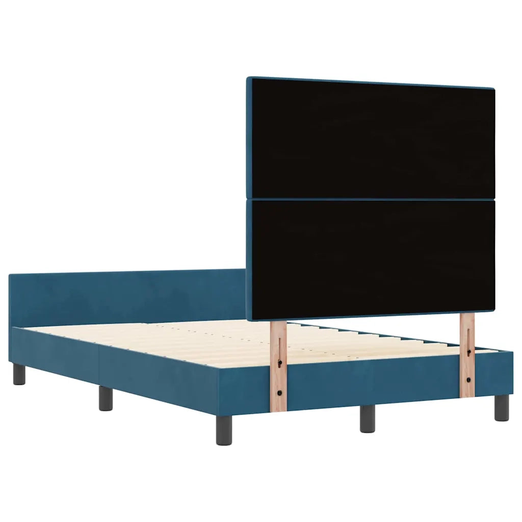 Letto a molle con testiera Blu Scuro 120 x 200 cm Velluto 3344937