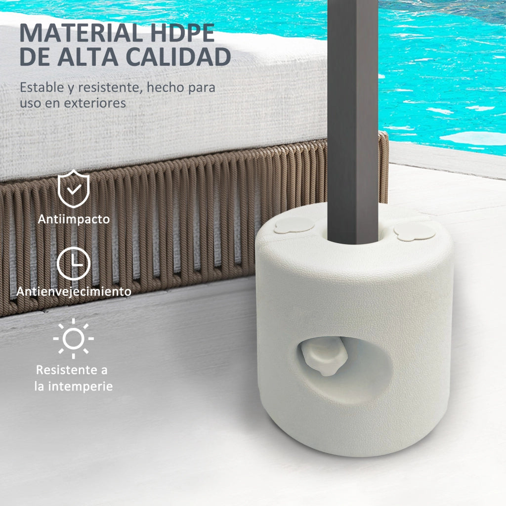 Set di 4 Pesi per Tende Pieghevoli ¨C Zephmum ¨C Bianco ?21,5/24x25,5 cm