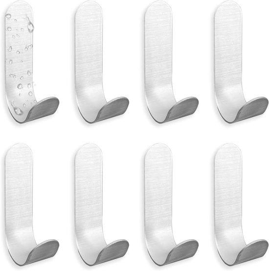 Hanger per asciugamani in acciaio inossidabile autofissante 8 pezzi per bagno e cucina