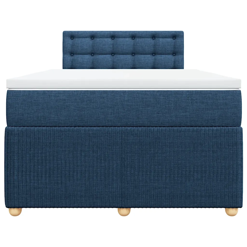 Giroletto a Molle con Materasso Blu 120x190 cm in Tessuto