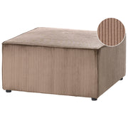 Ottomana Poggiapiedi Rettangolare in Velluto Colore beige sabbia dal design moderno