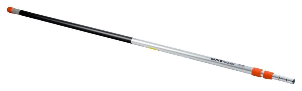 BAHCO AP-5M Asta Telescopica in Alluminio 3 Sezioni da 2,0 a 5,0 m con Sistema di Bloccaggio Twist and Lock compatibile con Tagliasiepi e Seghetti Bahco colore Nero