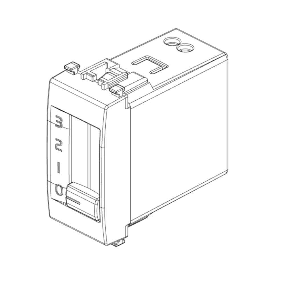 Vimar eikon commutatore a slitta 1p 6a 250v 4 posizioni fan-coil *** colore bianco, confezione 1