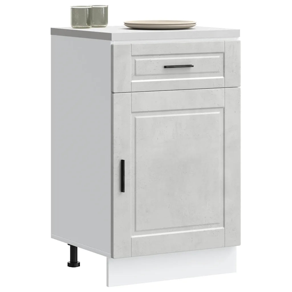 Pensile da cucina | Base da Cucina Porto Grigio Cemento in Legno Multistrato