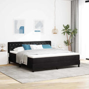Letto a molle con testiera Nero 200 x 180 cm Velluto 3341428