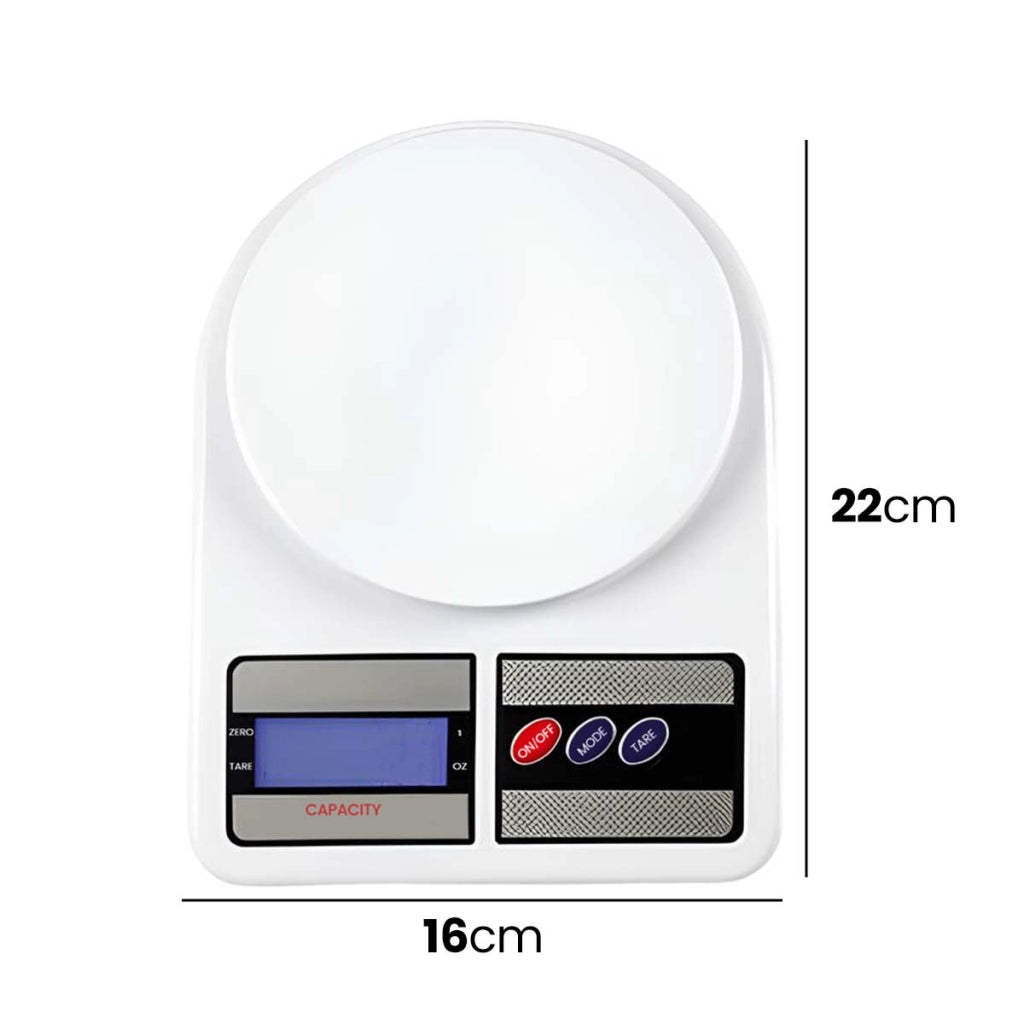 Bilancia da Cucina Precisa 10 Kg Ricaricabile USB per Pasticceria e Cucina Bianco Avizar
