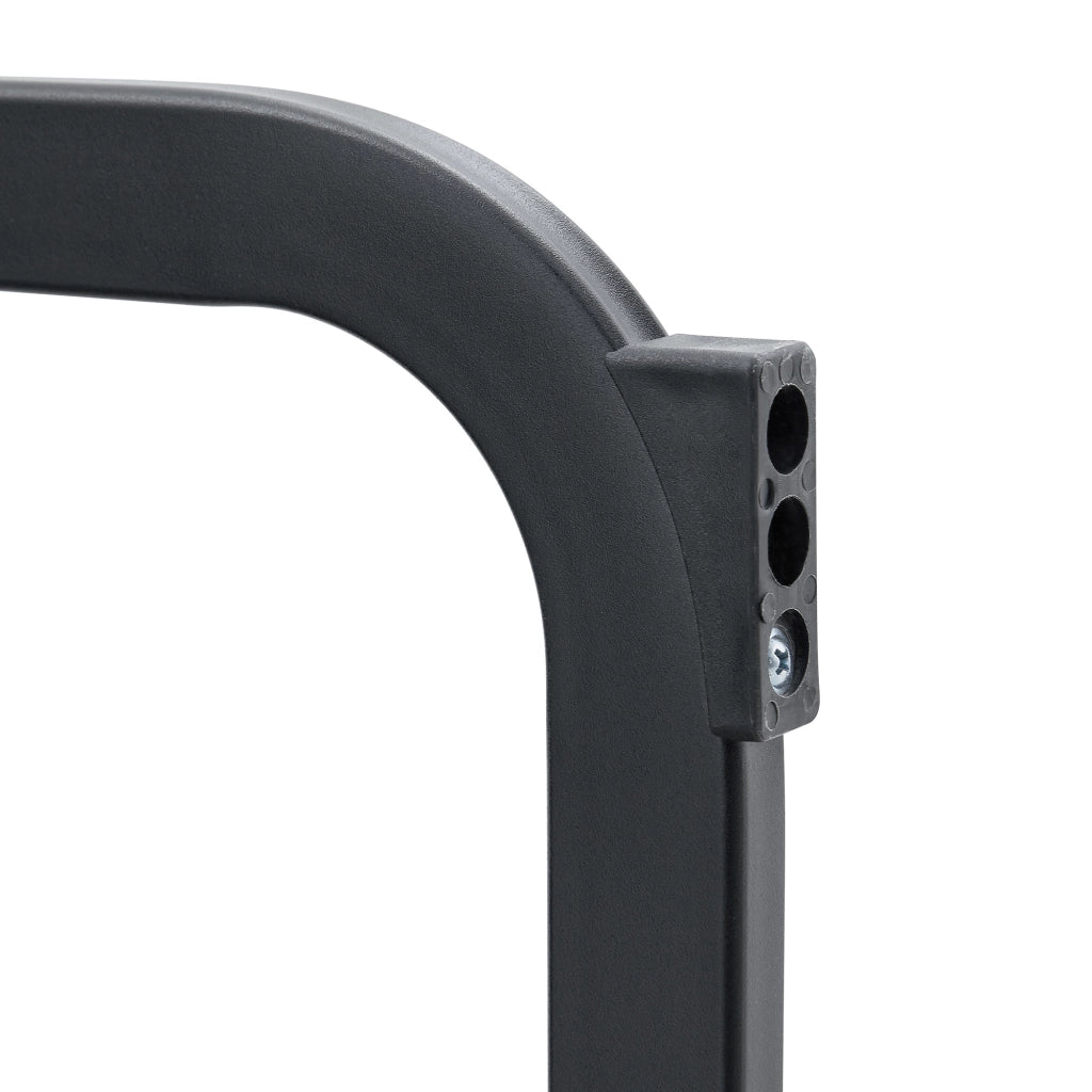 Sedia da pranzo 2 pezzi con schienale alto e cuscino 5 cm, struttura in metallo, Bianco Nero